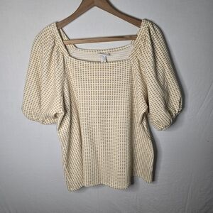 Ava & Viv Women’s Plus Size 1X Puff Sleeve Blouse | NWT Chic Casual Top